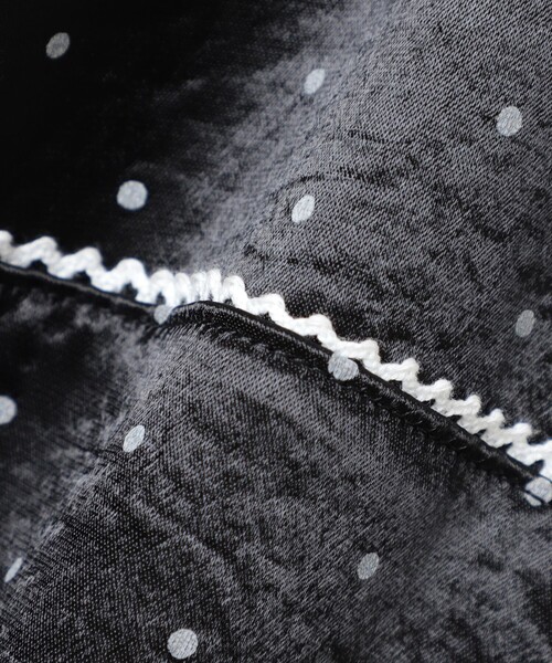 Ray BEAMS（レイビームス）の「サテン ドット キャミワンピース（ワンピース・レディース・ブラック/オフホワイト・1/0）」の12枚目の写真