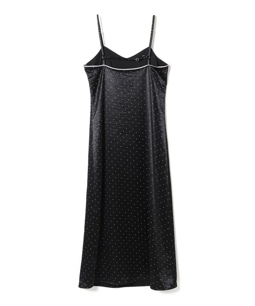 Ray BEAMS（レイビームス）の「サテン ドット キャミワンピース（ワンピース・レディース・ブラック/オフホワイト・1/0）」の13枚目の写真