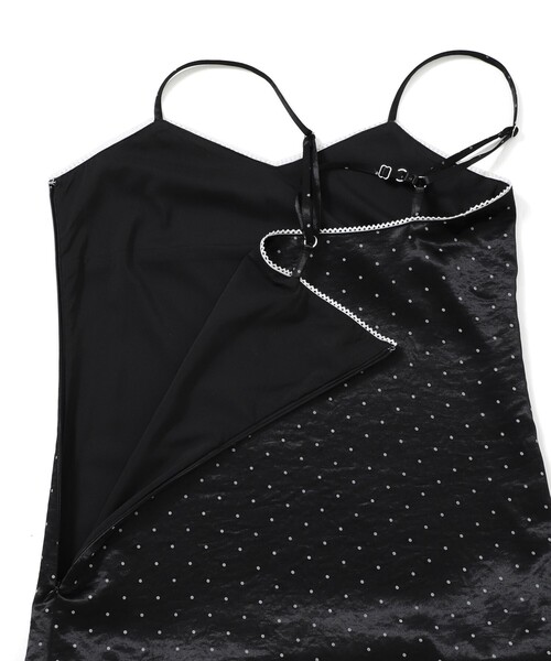 Ray BEAMS（レイビームス）の「サテン ドット キャミワンピース（ワンピース・レディース・ブラック/オフホワイト・1/0）」の15枚目の写真