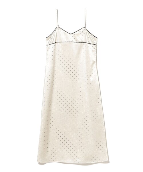 Ray BEAMS（レイビームス）の「サテン ドット キャミワンピース（ワンピース・レディース・ブラック/オフホワイト・1/0）」の16枚目の写真