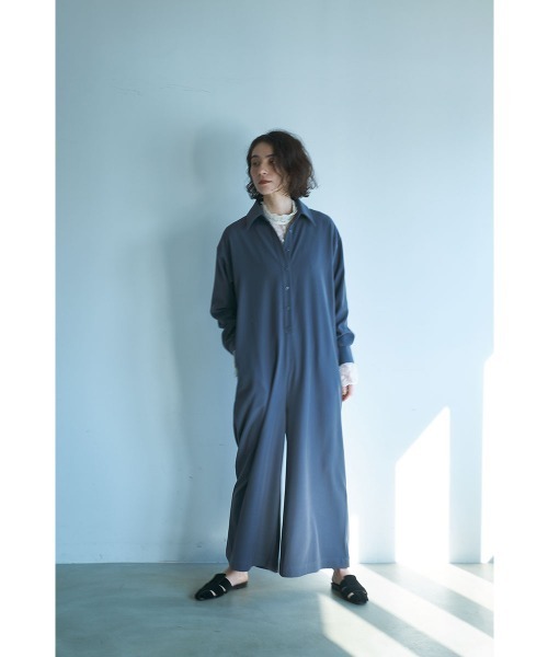 marjour（マージュール）の「SHIRT PANTS DRESS（サロペット/オーバーオール・レディース・ブラック/チャコールグレー・M/S）」の2枚目の写真