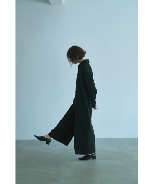 marjour（マージュール）の「SHIRT PANTS DRESS（サロペット/オーバーオール・レディース・ブラック/チャコールグレー・M/S）」の10枚目の写真