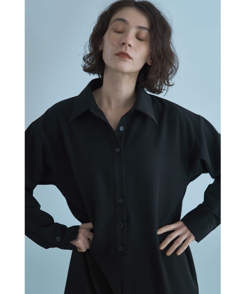 marjour（マージュール）の「SHIRT PANTS DRESS（サロペット/オーバーオール・レディース・ブラック/チャコールグレー・M/S）」の15枚目の写真