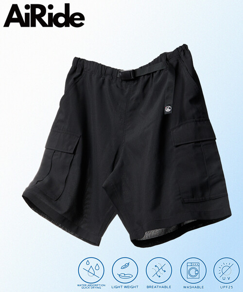 FREAK'S STORE(フリークスストア)の「限定展開 AiRide/エアライド ポケッタブル クライミングカーゴショーツ/吸水速乾/UVカット(カーゴパンツ・メンズ・オリーブ/チャコールグレー/ブラック・LARGE/MEDIUM/SMALL)」の2枚目の写真