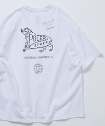 POLeR（ポーラー）の「限定展開 POLeR×FREAK'S STORE/ポーラー  別注 ビッグシルエット ウルフモチーフ バックプリント Tシャツ（Tシャツ/カットソー）」