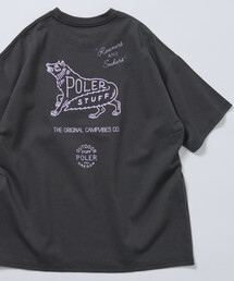 POLeR（ポーラー）の「限定展開 POLeR×FREAK'S STORE/ポーラー  別注 ビッグシルエット ウルフモチーフ バックプリント Tシャツ（Tシャツ/カットソー）」