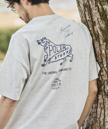 POLeR（ポーラー）の「限定展開 POLeR×FREAK'S STORE/ポーラー  別注 ビッグシルエット ウルフモチーフ バックプリント Tシャツ（Tシャツ/カットソー）」