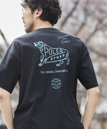 POLeR（ポーラー）の「限定展開 POLeR×FREAK'S STORE/ポーラー  別注 ビッグシルエット ウルフモチーフ バックプリント Tシャツ（Tシャツ/カットソー）」