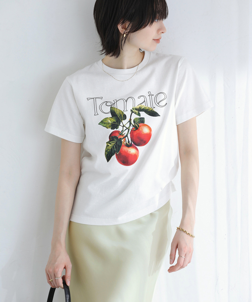 La TOTALITE(ラトータリテ)の「【洗える】fruit print Tシャツ(Tシャツ/カットソー・レディース・ホワイト系その他/ホワイト・FREE)」の7枚目の写真