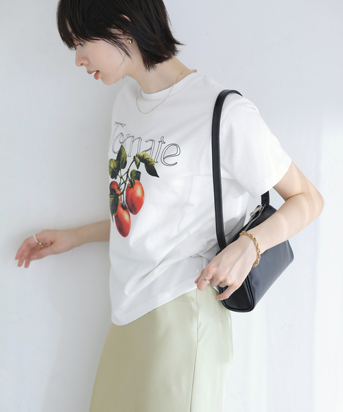 La TOTALITE(ラトータリテ)の「【洗える】fruit print Tシャツ(Tシャツ/カットソー・レディース・ホワイト系その他/ホワイト・FREE)」の8枚目の写真
