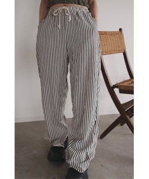 SALTMINT | ライクストライプセミワイドパンツ(スラックス)