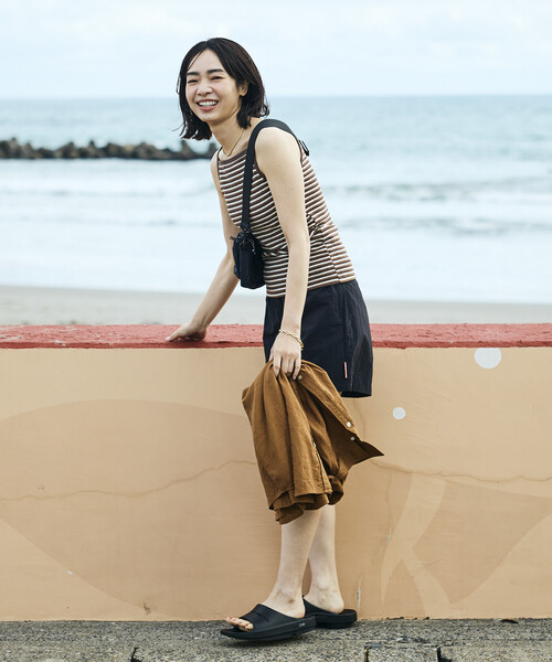 FREAK'S STORE(フリークスストア)の「【Beach & Festival】カップ付き ボーダーキャミソール(キャミソール・レディース・レッド/ブラウン/ブラック・MEDIUM/SMALL)」の8枚目の写真