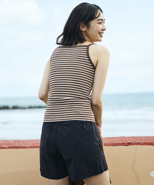 FREAK'S STORE(フリークスストア)の「【Beach & Festival】カップ付き ボーダーキャミソール(キャミソール・レディース・レッド/ブラウン/ブラック・MEDIUM/SMALL)」の13枚目の写真