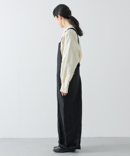 かぐれ（カグレ）の「リネンバッククロスサロペット（サロペット/オーバーオール・レディース・グレー/スミクロ・FREE）」の14枚目の写真