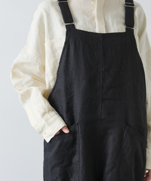 かぐれ（カグレ）の「リネンバッククロスサロペット（サロペット/オーバーオール・レディース・グレー/スミクロ・FREE）」の16枚目の写真