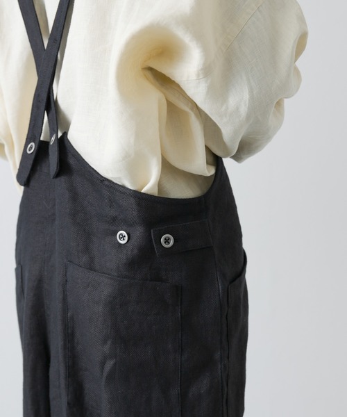 かぐれ（カグレ）の「リネンバッククロスサロペット（サロペット/オーバーオール・レディース・グレー/スミクロ・FREE）」の17枚目の写真