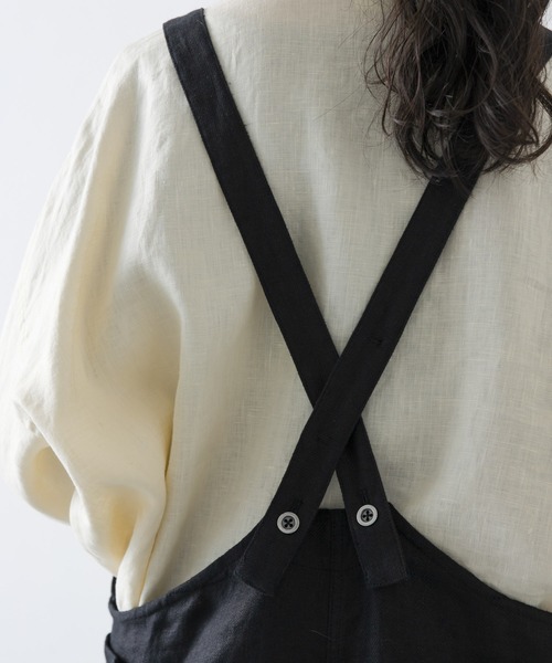 かぐれ（カグレ）の「リネンバッククロスサロペット（サロペット/オーバーオール・レディース・グレー/スミクロ・FREE）」の18枚目の写真