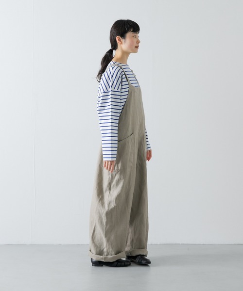 かぐれ（カグレ）の「リネンバッククロスサロペット（サロペット/オーバーオール・レディース・グレー/スミクロ・FREE）」の9枚目の写真