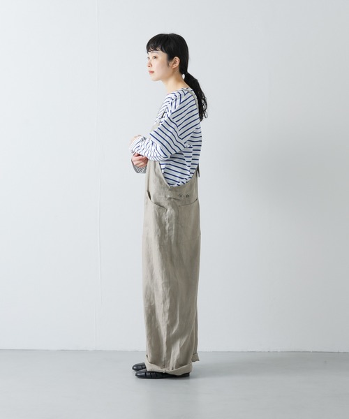 かぐれ（カグレ）の「リネンバッククロスサロペット（サロペット/オーバーオール・レディース・グレー/スミクロ・FREE）」の10枚目の写真