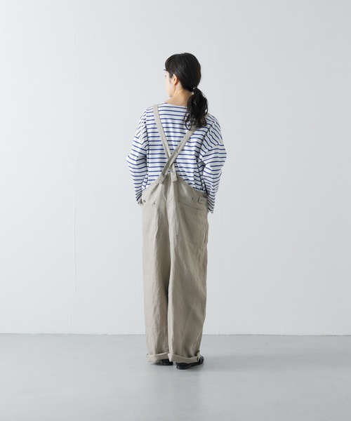 かぐれ（カグレ）の「リネンバッククロスサロペット（サロペット/オーバーオール・レディース・グレー/スミクロ・FREE）」の12枚目の写真