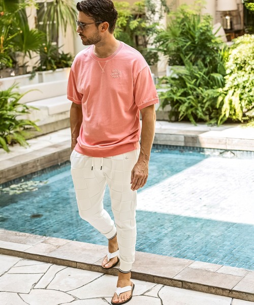 1PIU1UGUALE3 RELAX (ウノピゥウノウグァーレトレ リラックス)の「1PIU1UGUALE3 RELAX(ウノピゥウノウグァーレトレ リラックス)ブロックニット ロングパンツ(その他パンツ・メンズ・ホワイト/サックスブルー/ブラック・XL/L/M/S)」の4枚目の写真