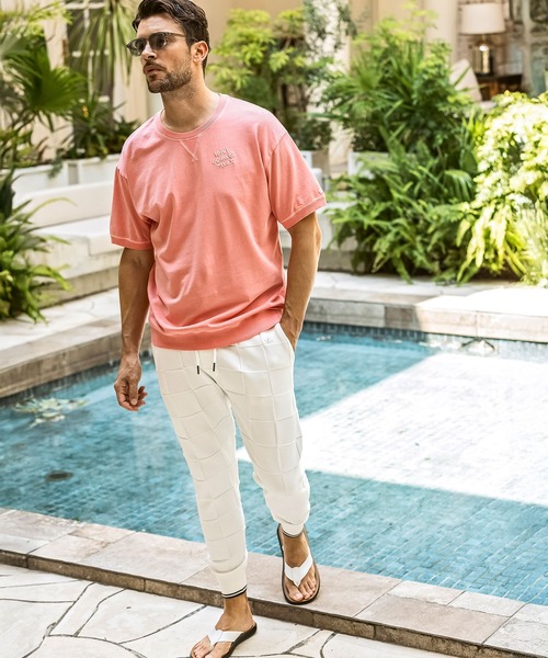 1PIU1UGUALE3 RELAX (ウノピゥウノウグァーレトレ リラックス)の「1PIU1UGUALE3 RELAX(ウノピゥウノウグァーレトレ リラックス)ブロックニット ロングパンツ(その他パンツ・メンズ・ホワイト/サックスブルー/ブラック・XL/L/M/S)」の8枚目の写真