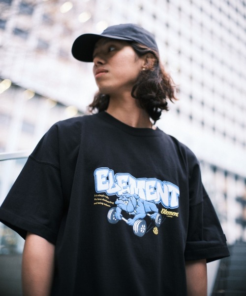 ELEMENT(エレメント)の「ELEMENT メンズ TAG BULLDOG SS Tシャツ 【2026年春夏モデル】(Tシャツ/カットソー・メンズ・ブルー系その他/ブラック/ホワイト・MEDIUM/LARGE/X-LARGE)」の2枚目の写真