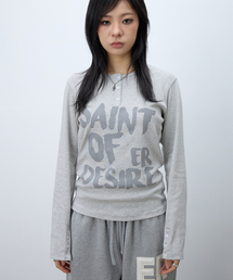 EEERRR（イイイ・アールアールアール）の「Saint of desire stripe henry neck long sleeve (Melange)（Tシャツ/カットソー）」