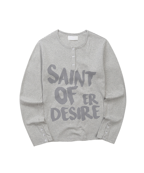 EEERRR(イイイ・アールアールアール)の「Saint of desire stripe henry neck long sleeve (Melange)(Tシャツ/カットソー・レディース・その他・FREE)」の5枚目の写真