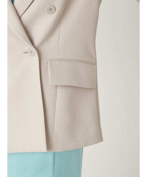 FRAY I.D(フレイアイディー)の「ダブルテーラードジャケット/ウォッシャブル・UVカット・防シワ・接触冷感(テーラードジャケット・レディース・ベージュ/ブラック/ライトブルー・0/1)」の11枚目の写真