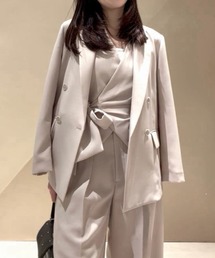 FRAY I.D（フレイアイディー）の「ダブルテーラードジャケット／ウォッシャブル・UVカット・防シワ・接触冷感（テーラードジャケット）」