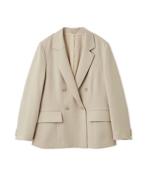 FRAY I.D(フレイアイディー)の「ダブルテーラードジャケット/ウォッシャブル・UVカット・防シワ・接触冷感(テーラードジャケット・レディース・ベージュ/ブラック/ライトブルー・0/1)」の18枚目の写真