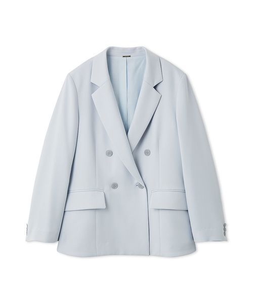 FRAY I.D(フレイアイディー)の「ダブルテーラードジャケット/ウォッシャブル・UVカット・防シワ・接触冷感(テーラードジャケット・レディース・ベージュ/ブラック/ライトブルー・0/1)」の19枚目の写真