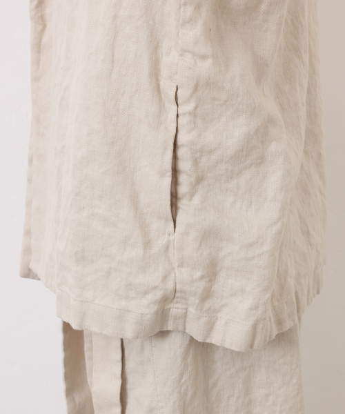 JOURNAL STANDARD LUXE(ジャーナルスタンダード ラックス)の「フレンチリネンツイル テーラージャケット(テーラードジャケット・レディース・ベージュ/ブラック・FREE)」の12枚目の写真