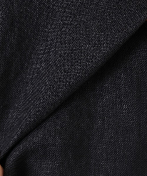 JOURNAL STANDARD LUXE(ジャーナルスタンダード ラックス)の「フレンチリネンツイル テーラージャケット(テーラードジャケット・レディース・ベージュ/ブラック・FREE)」の4枚目の写真