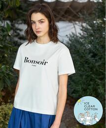 【接触冷感/抗菌防臭/消臭】アイスクリアコットン Bonsoir ロゴTシャツ