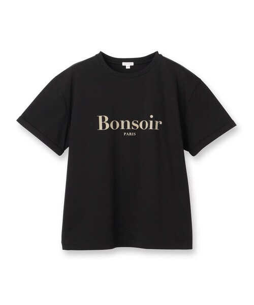 DRESSTERIOR(ドレステリア)の「【接触冷感/抗菌防臭/消臭】アイスクリアコットン Bonsoir ロゴTシャツ(Tシャツ/カットソー・レディース・ブラック/グリーン/ホワイト・38/36/34)」の10枚目の写真