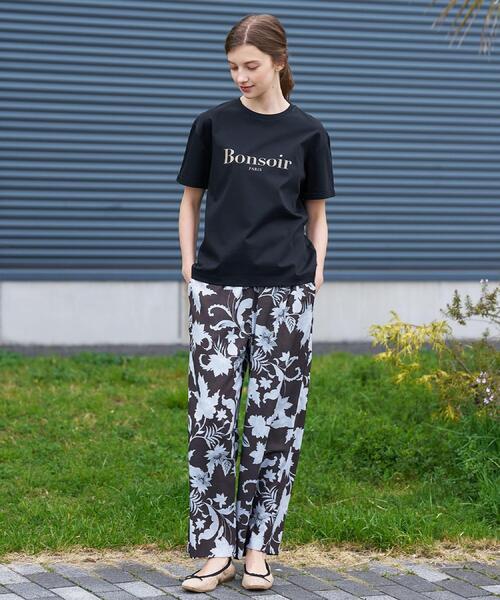 DRESSTERIOR(ドレステリア)の「【接触冷感/抗菌防臭/消臭】アイスクリアコットン Bonsoir ロゴTシャツ(Tシャツ/カットソー・レディース・ブラック/グリーン/ホワイト・38/36/34)」の16枚目の写真