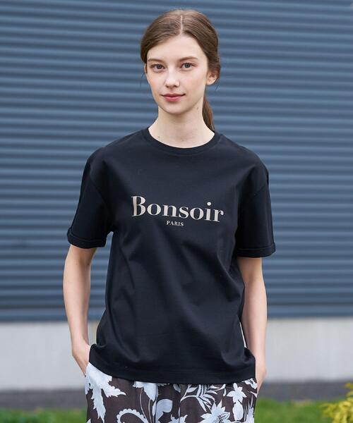DRESSTERIOR(ドレステリア)の「【接触冷感/抗菌防臭/消臭】アイスクリアコットン Bonsoir ロゴTシャツ(Tシャツ/カットソー・レディース・ブラック/グリーン/ホワイト・38/36/34)」の21枚目の写真