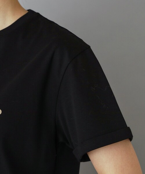 DRESSTERIOR(ドレステリア)の「【接触冷感/抗菌防臭/消臭】アイスクリアコットン Bonsoir ロゴTシャツ(Tシャツ/カットソー・レディース・ブラック/グリーン/ホワイト・38/36/34)」の5枚目の写真