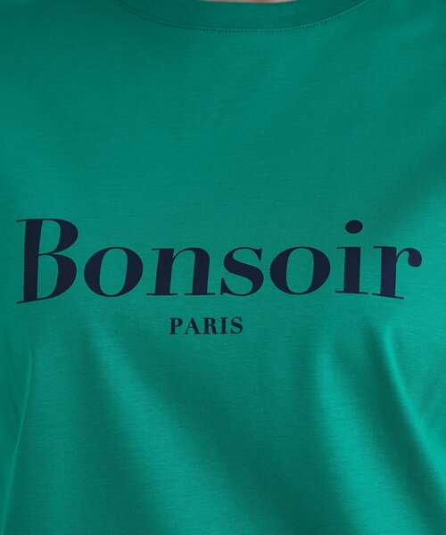 DRESSTERIOR(ドレステリア)の「【接触冷感/抗菌防臭/消臭】アイスクリアコットン Bonsoir ロゴTシャツ(Tシャツ/カットソー・レディース・ブラック/グリーン/ホワイト・38/36/34)」の8枚目の写真