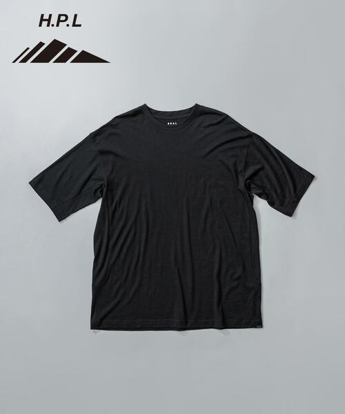 EKAL(エカル)の「MERINO WOOL SHORT-SLEEVE T-SHIRTS(Tシャツ/カットソー・メンズ・ブラック/チャコールグレー・LARGE/MEDIUM/X-LARGE)」の1枚目の写真