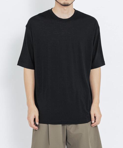 EKAL(エカル)の「MERINO WOOL SHORT-SLEEVE T-SHIRTS(Tシャツ/カットソー・メンズ・ブラック/チャコールグレー・LARGE/MEDIUM/X-LARGE)」の6枚目の写真