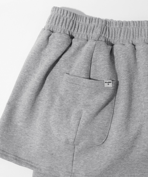 KIJIKO（キジコ）の「ke611-Bootcut Skirt Pants Melange Gray（スウェットパンツ・レディース・グレー・FREE）」の6枚目の写真