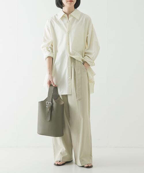 The Bagmati（ザバグマティ）の「『一部別注カラー』BAGMATI　レザーワンショルダーバッグ（ハンドバッグ・レディース・グリーン/ナチュラル・-）」の12枚目の写真