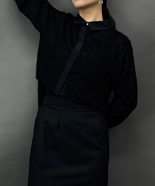 NICOLE white（ニコルホワイト）の「フリンジシャツ（シャツ/ブラウス・レディース・ブラック・FREE）」の16枚目の写真