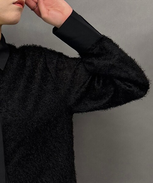 NICOLE white（ニコルホワイト）の「フリンジシャツ（シャツ/ブラウス・レディース・ブラック・FREE）」の2枚目の写真