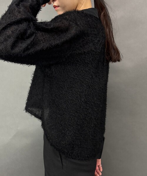 NICOLE white（ニコルホワイト）の「フリンジシャツ（シャツ/ブラウス・レディース・ブラック・FREE）」の3枚目の写真