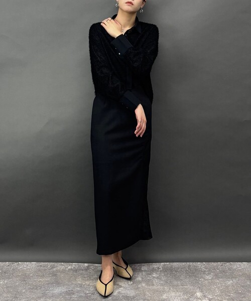 NICOLE white（ニコルホワイト）の「フリンジシャツ（シャツ/ブラウス・レディース・ブラック・FREE）」の4枚目の写真