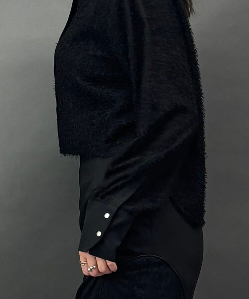 NICOLE white（ニコルホワイト）の「フリンジシャツ（シャツ/ブラウス・レディース・ブラック・FREE）」の5枚目の写真